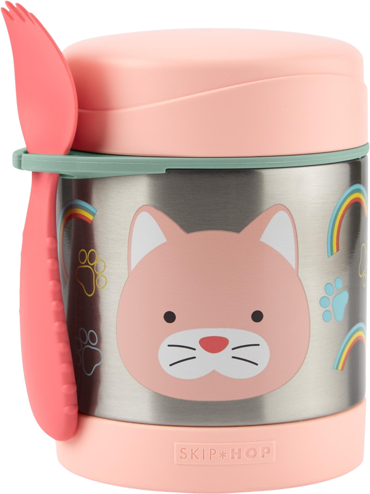 Skip Hop Zoo Termoska na jídlo se lžičkou/vidličkou Kočka, 3r+ 325 ml