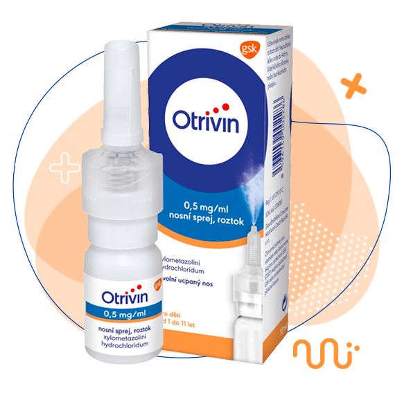 otrivin, kapky a sprej do nosu, rýma, nos