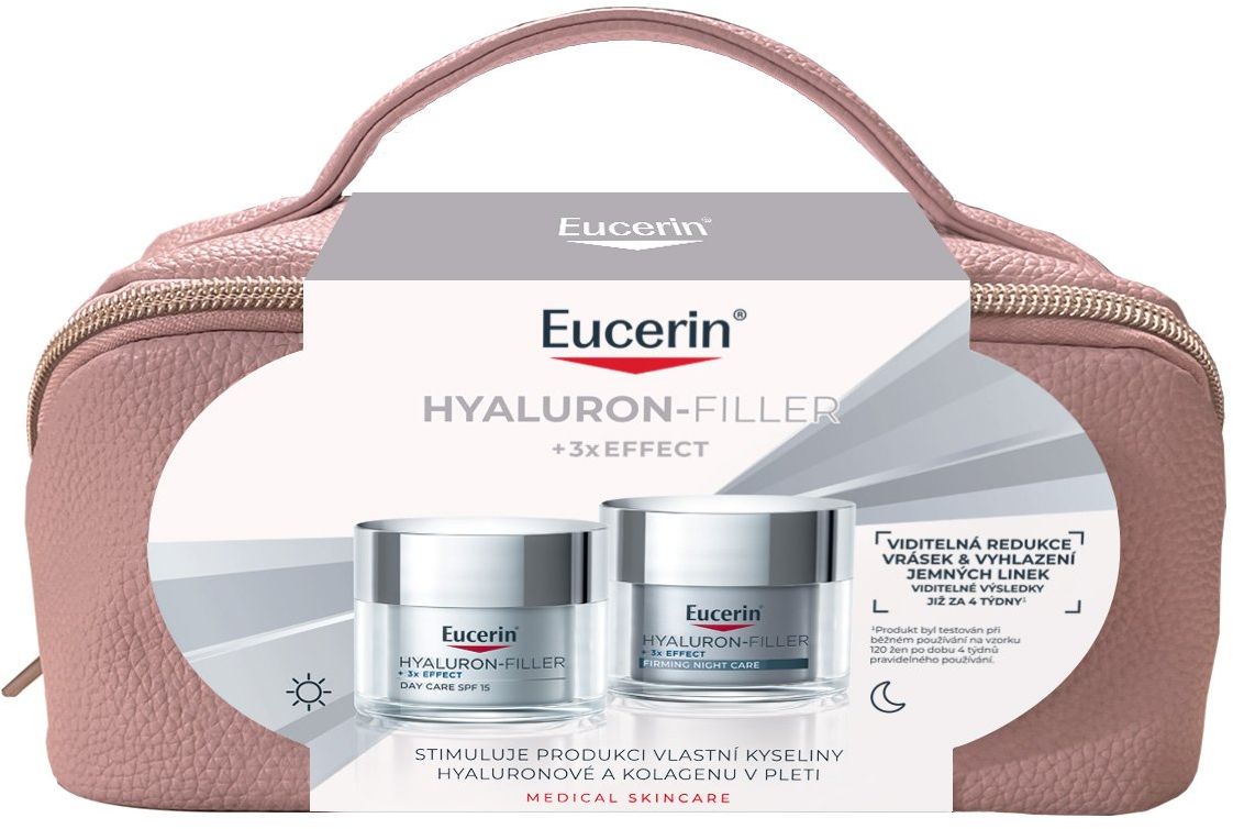 Eucerin Hyaluron Filler+3x Effect vánoční balení 2 x 50 ml