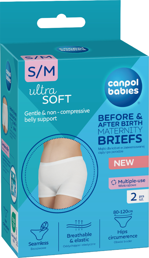Canpol babies Těhotenské a poporodní kalhotky 2v1 S/M 2 ks
