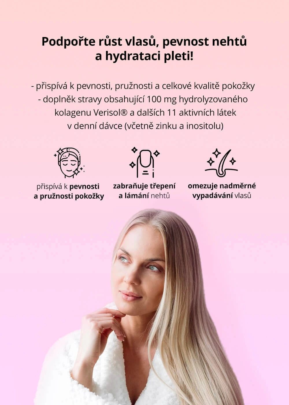 Venira Srdíčka na vlasy, nehty a pleť malin 60 tablet