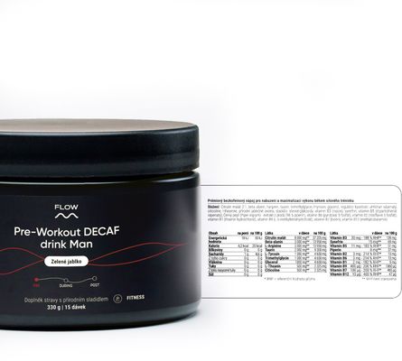 Flow Preworkout Man DECAF (zelené jablko) 330 g