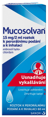 kašel, hlen, dýchací cesty, tekutá forma, mucosolvan