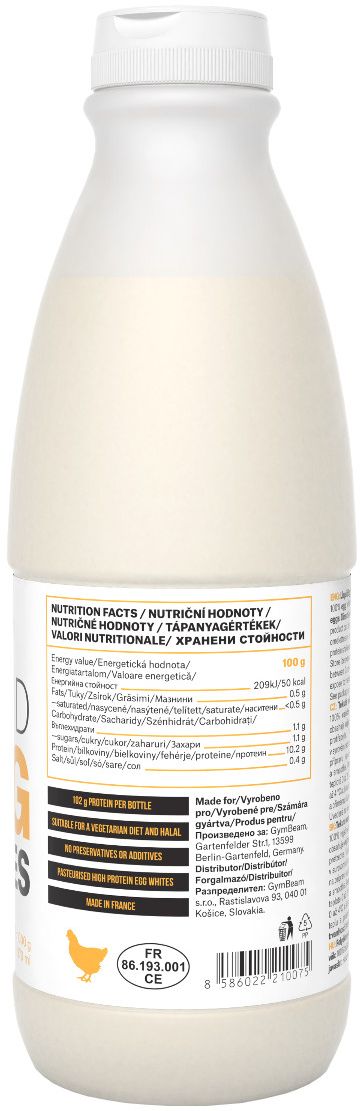 GymBeam Tekuté vaječné bílky 1000 g
