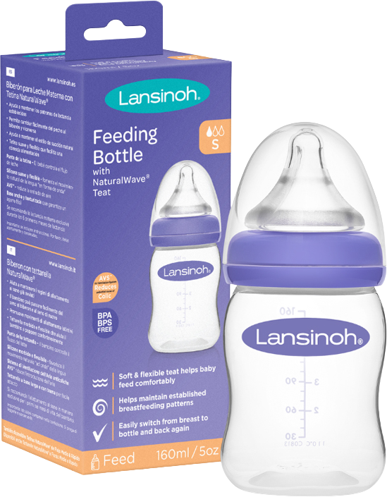 Lansinoh Lahev kojenecká s NaturalWaveTM savičkou (S) 160 ml