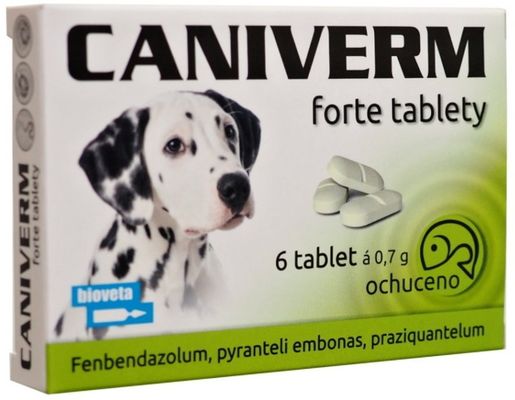 Caniverm forte tablety 6 x 0.7g 6 tablet
