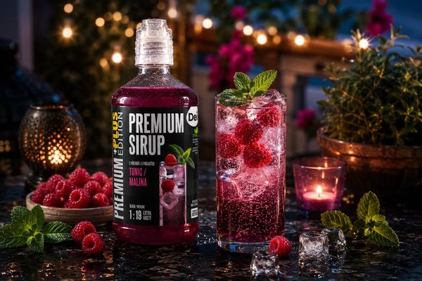 DEI Premium Plus Sirup tonic malina 485 ml
