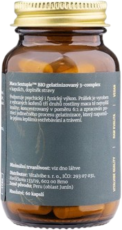 Vitalvibe Maca Sextuple™ BIO Gelatinized 3-Complex, 60 kapslí