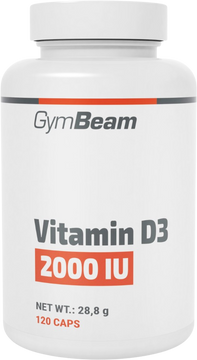 GymBeam Vitamin D3 2000 IU 1430 g- bez příchutě 120 kapslí