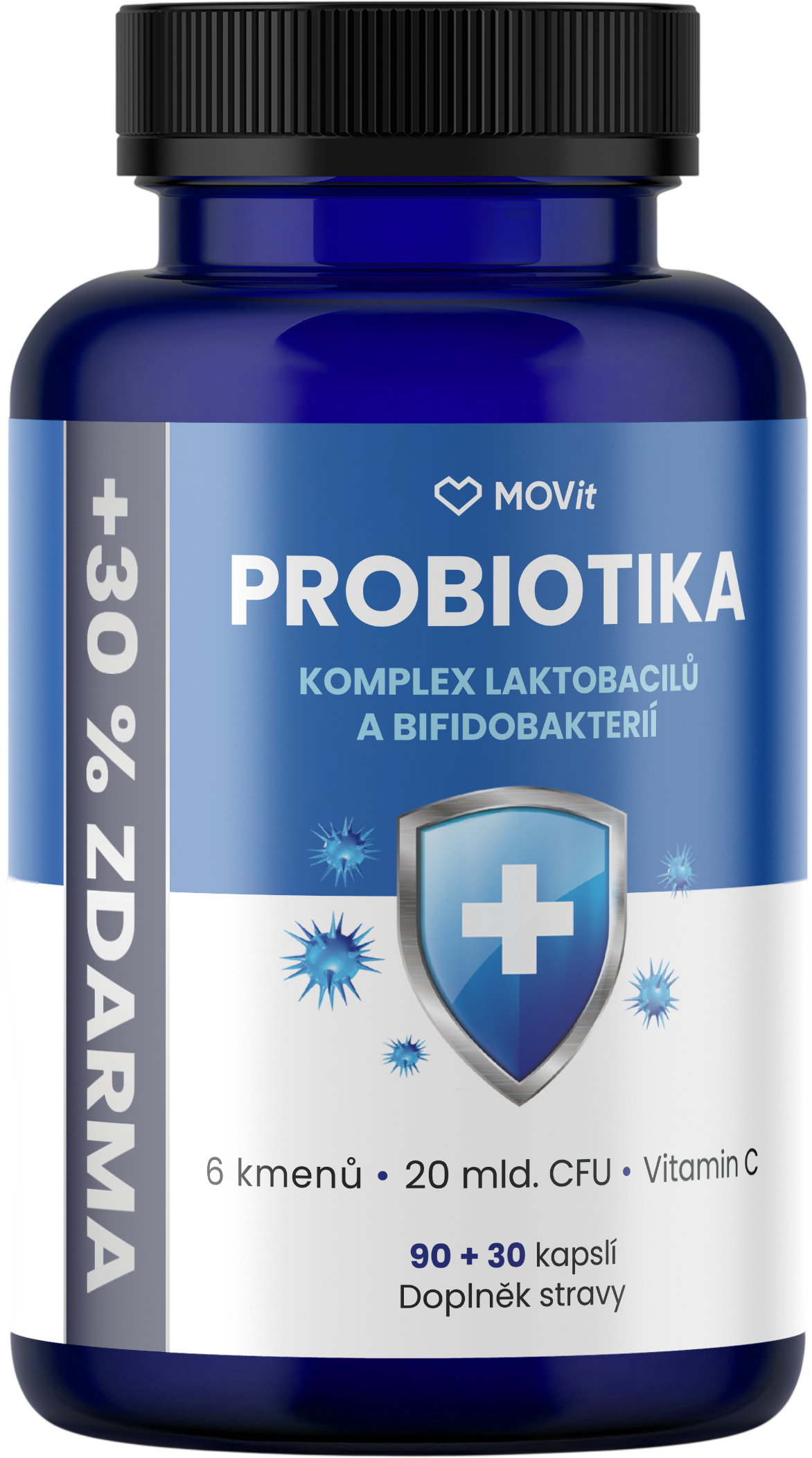 MOVit Energy Probiotika, komplex laktobacilů a bifidobakterií 120 kapslí