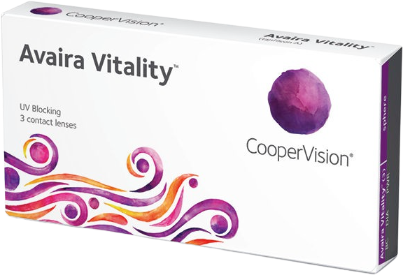 Avaira Vitality Kontaktní čočky -6,00 dpt, 3 čoček