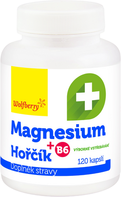 Wolfberry Magnesium (hořčík) + B6 120 kapslí