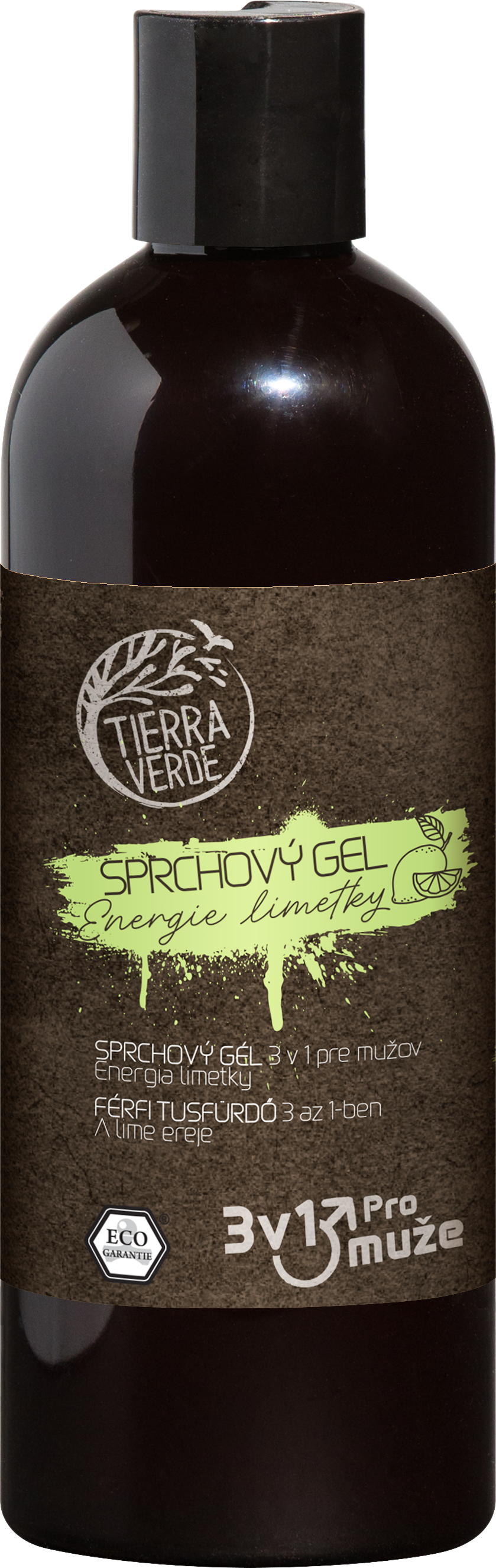 Tierra Verde Sprchový gel pro muže Energie limetky (lahev) 500 ml