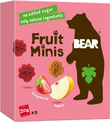 Bear Fruit Minis jahoda a jablko 5 x 20 g