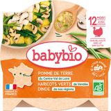 Babybio brambory a fazolky s krůtími plátky 230 g