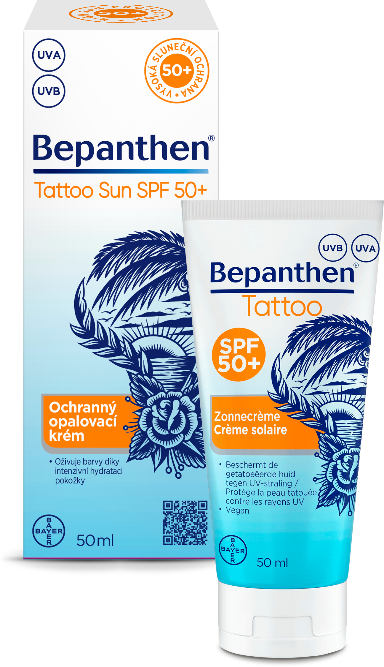 Bepanthen Tattoo Sun opalov.krém SPF50+ 1 x 50 ml