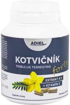 Adiel Kotvičník zemní FORTE s vitamínem E 90 kapslí