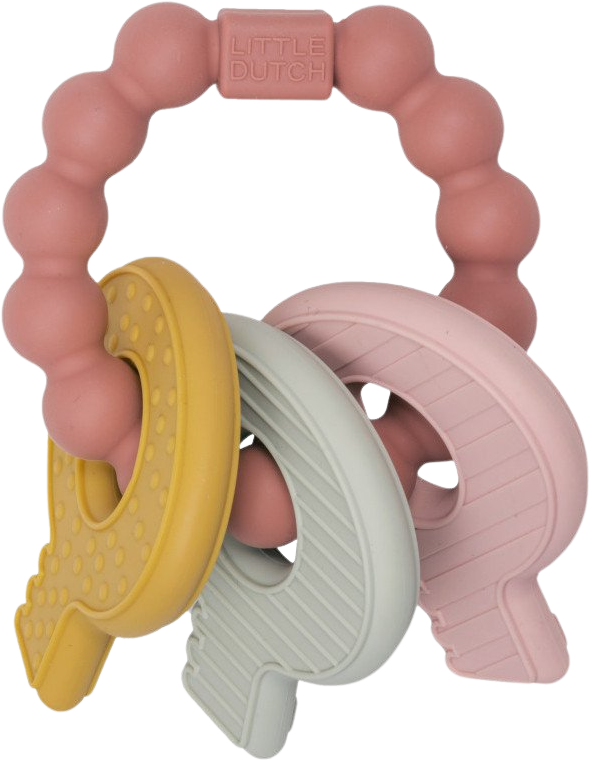 Little Dutch Kousátko silikonové klíče růžové