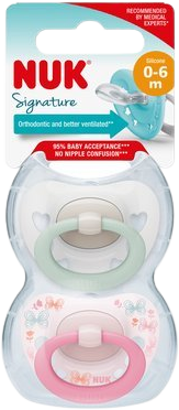 Nuk Dudlík Signature 0-6m 2 ks