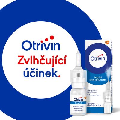 Otrivin 1mg/ml nosní sprej při léčbě ucpaného nosu 10 ml
