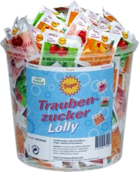 Traubenzucker Lolly lízátka z hroznového cukru 100 ks
