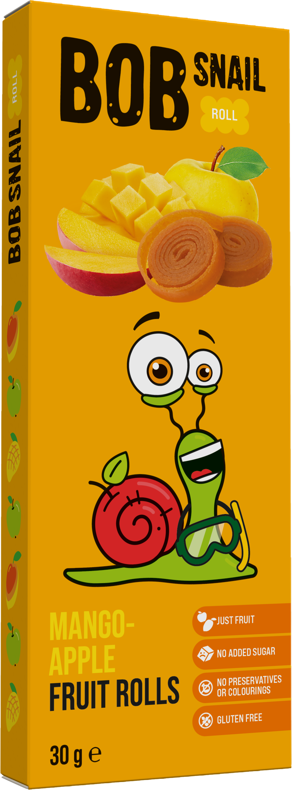 Šnek BOB Jablečno-mangové rolky 10 x 3 g