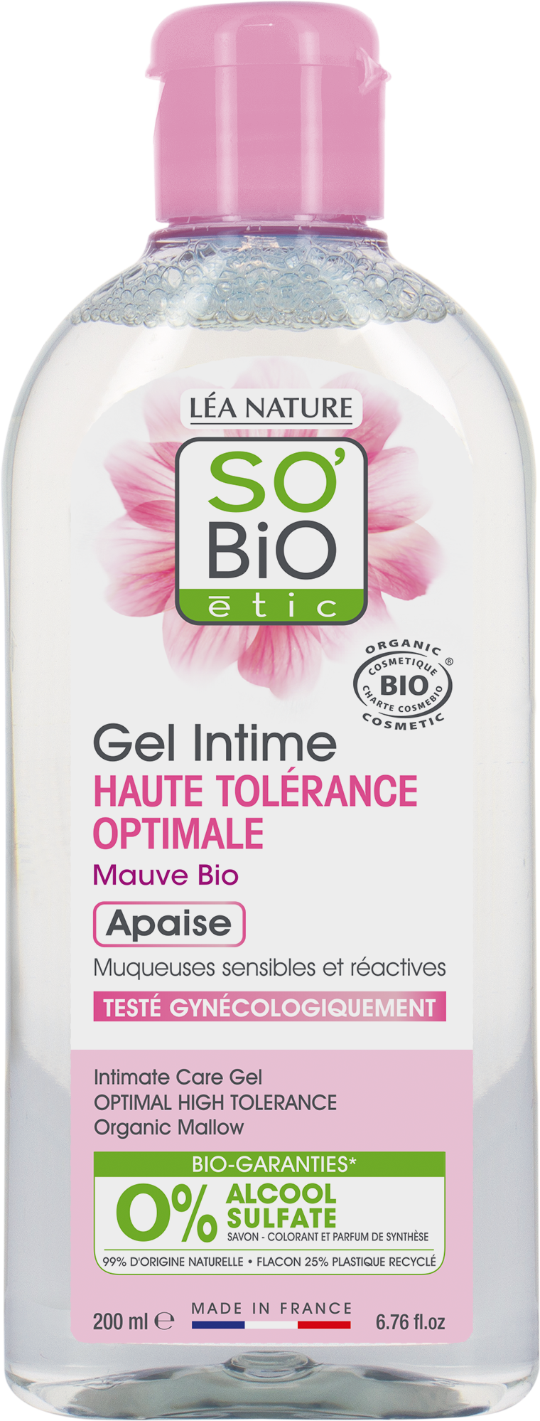 So´Bio étic Gel mycí pro intimní hygienu hypoalergenní BIO 200 ml