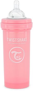 Twistshake Kojenecká láhev Anti-Colic pastelově růžová 260 ml