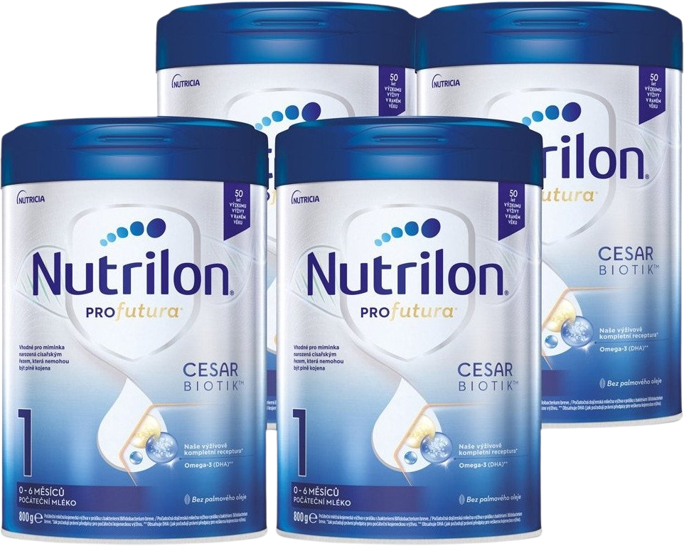 Nutrilon Profutura CESARBIOTIK 1 počáteční kojenecké mléko 4 x 800 g