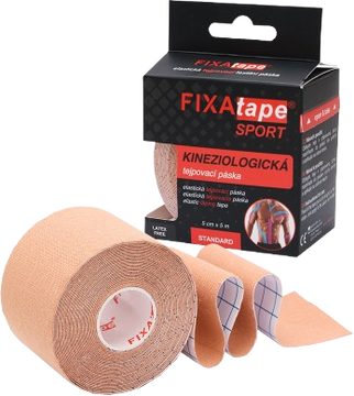 FixAtape SPORT kinesio tejpovací páska 5cm x 5m tělová