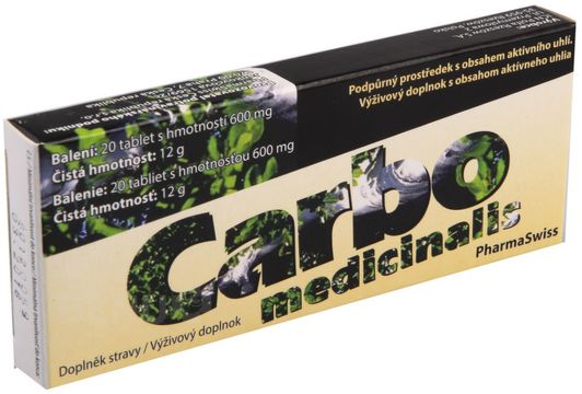 Carbo medicinalis PharmaSwiss 20 tablet