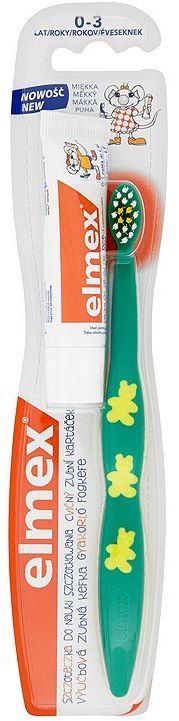 Elmex Zubní kartáček dětský cvičný (0-3) + vzorek ZP