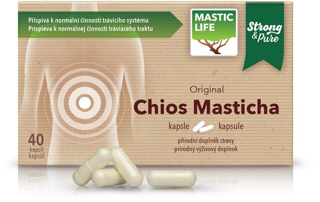 Masticlife čistý prášek z chioské Mastichy 40 kapslí