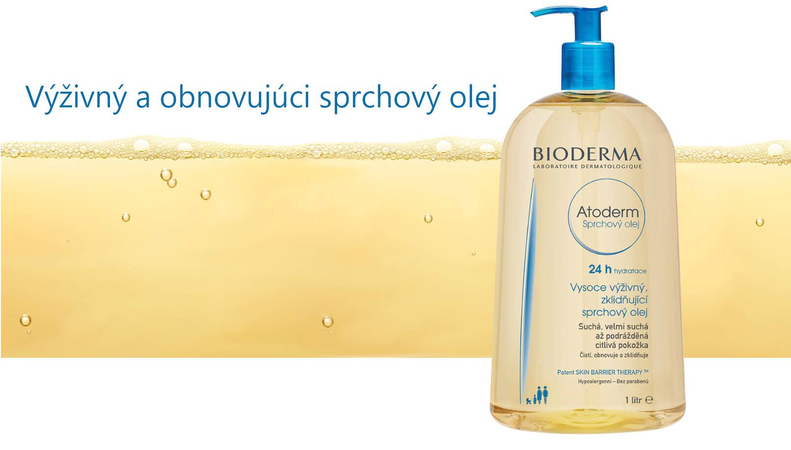 bioderma atoderm olej, sprchový olej
