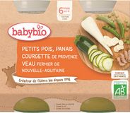 Babybio hrášek pastinák cuketa telecí maso 2 x 200 g