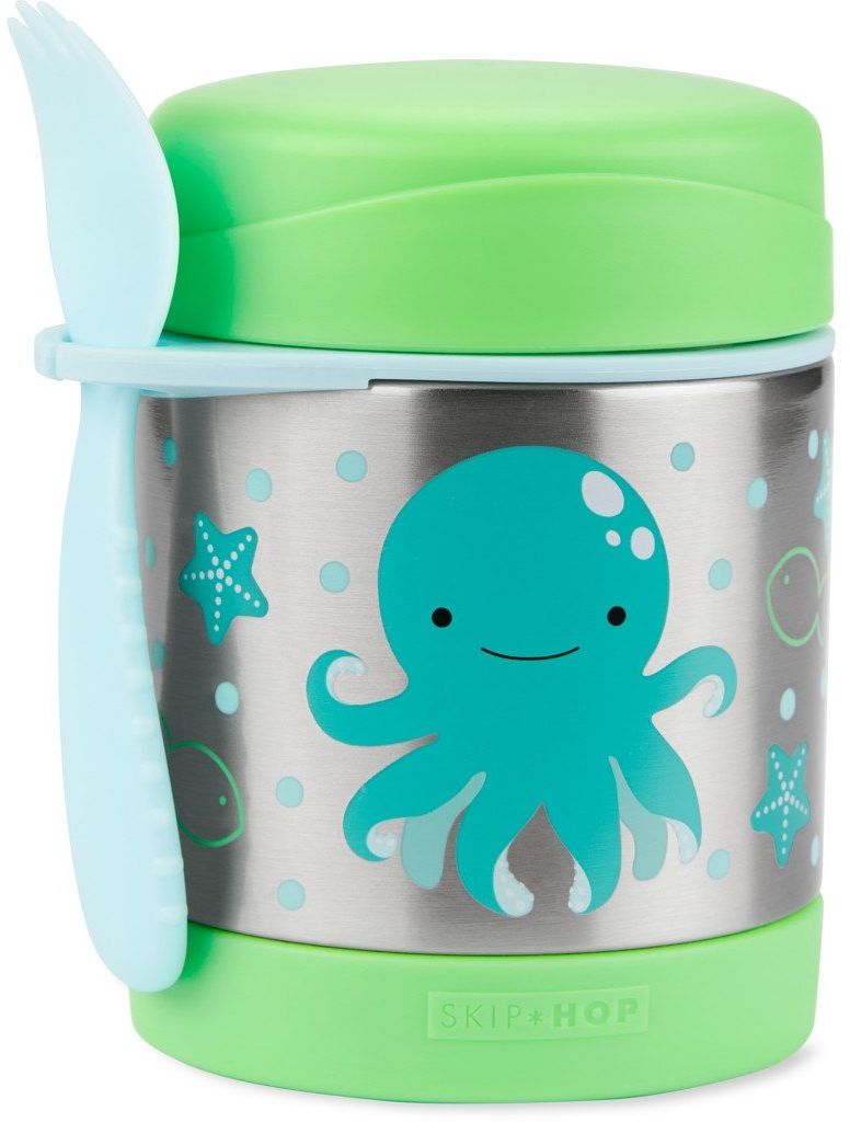 Skip Hop Zoo Termoska na jídlo se lžičko/vidličkou Chobotnice, 3+ 325 ml