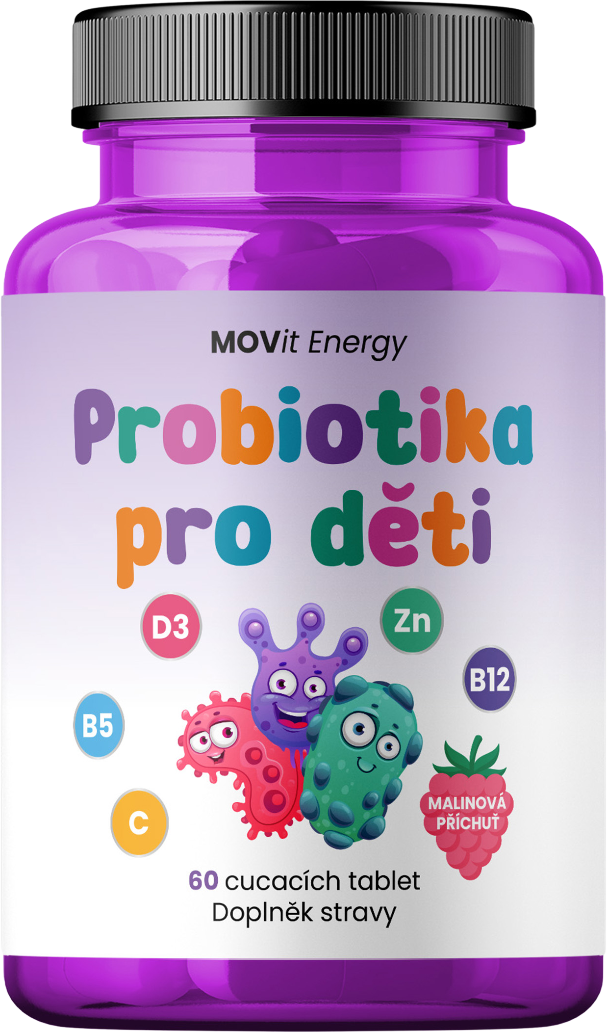 MOVit Energy Probiotika pro děti s vitamíny 60 tablet