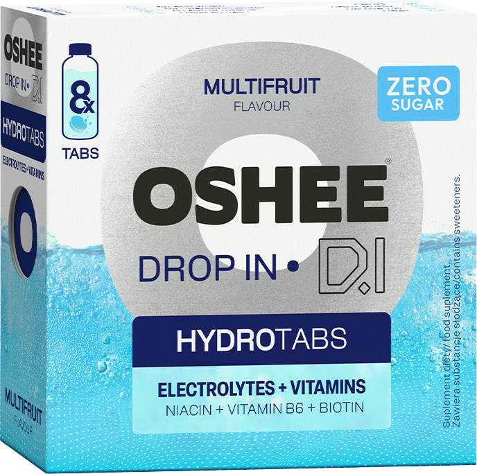 Oshee DROP IN HYDRO TABS ZERO Magnezium+B6 8 šumivých tablet