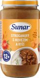 Sunar Příkrm stroganoff s hovězím a rýží 12m+, 235 g