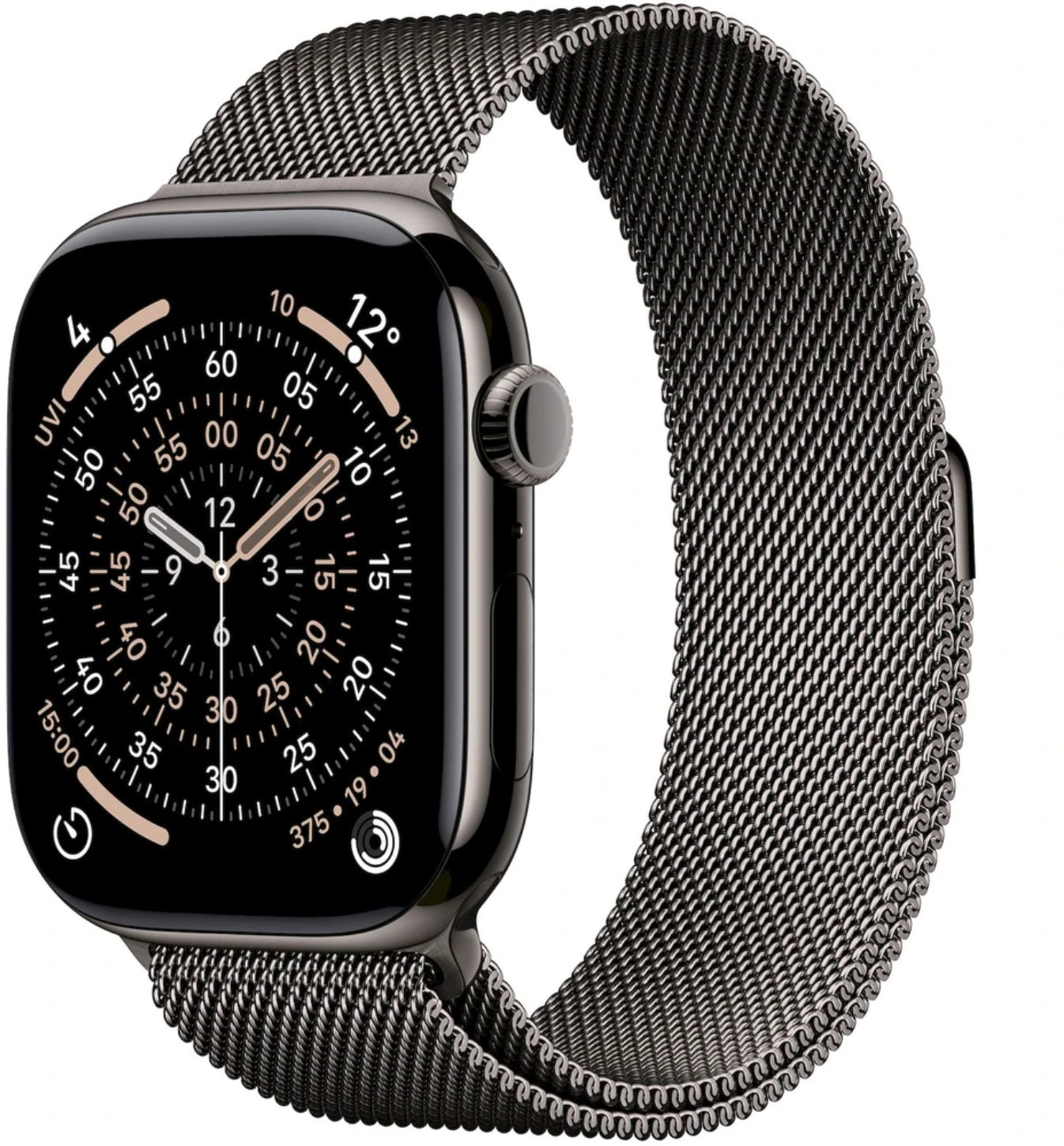 Apple Watch 11 GPS + Cellular 46mm Břidlicově šedý titan s břidlicově šedým milánským tahem - M/L