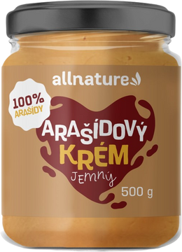Allnature Arašídový krém jemný 500 g