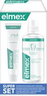 Elmex Sensitive Super set ústní voda 400 ml + zubní pasta 75 ml
