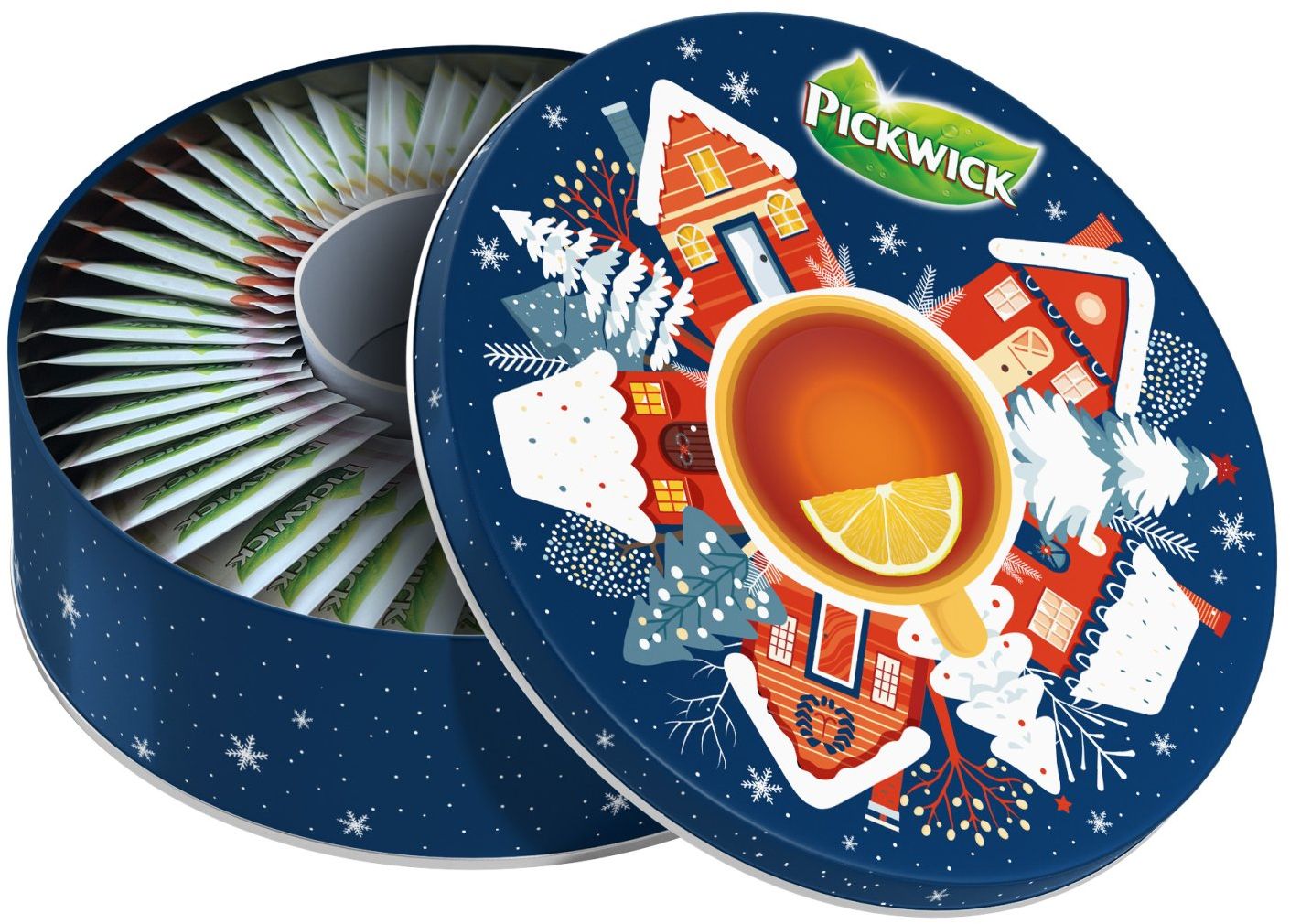 Pickwick Kolekce čajů v kruhové plechovce 45 sáčků