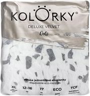 Kolorky DELUXE VELVET Puntíky vel. XL (12-16 kg) 17 ks