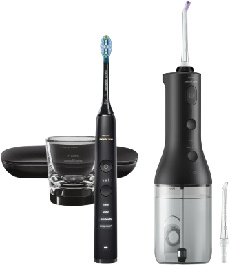 Philips Sonicare DiamondClean Black 9000 + Power Flosser Black HX3886/43