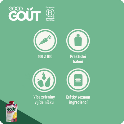 Good Goût BIO Hruška Williams s červenou řepou 120 g