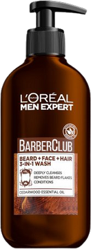 L'Oréal Paris Men Expert Barber Club čisticí gel na vousy, tvář a vlasy 3v1, 200 ml
