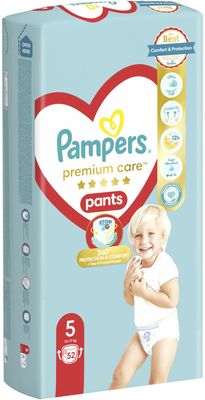 Pampers Premium Care Pants Plenkové kalhotky vel. 5, 12-17 kg, 52 ks