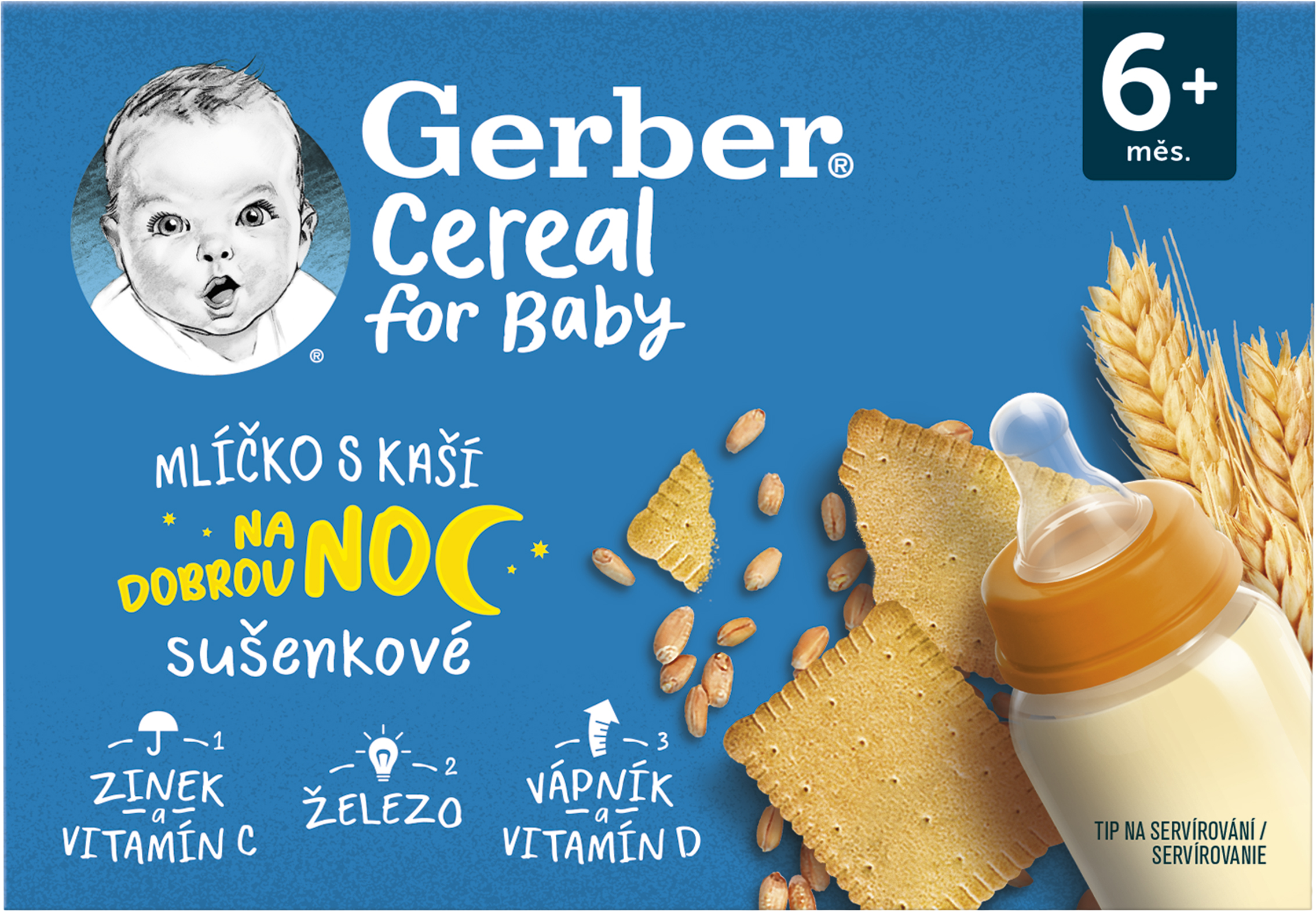 Gerber Cereal mlíčko s kaší sušenkové 2 x 200 ml
