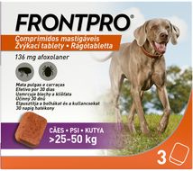 FRONTPRO Antiparazitární žvýkací tablety pro psy (25-50 kg) 3 tablety